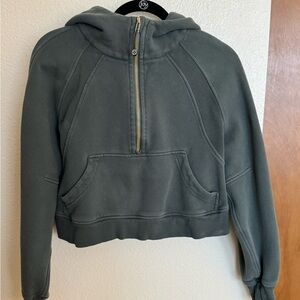 Green Scuba Hoodie with gold accents